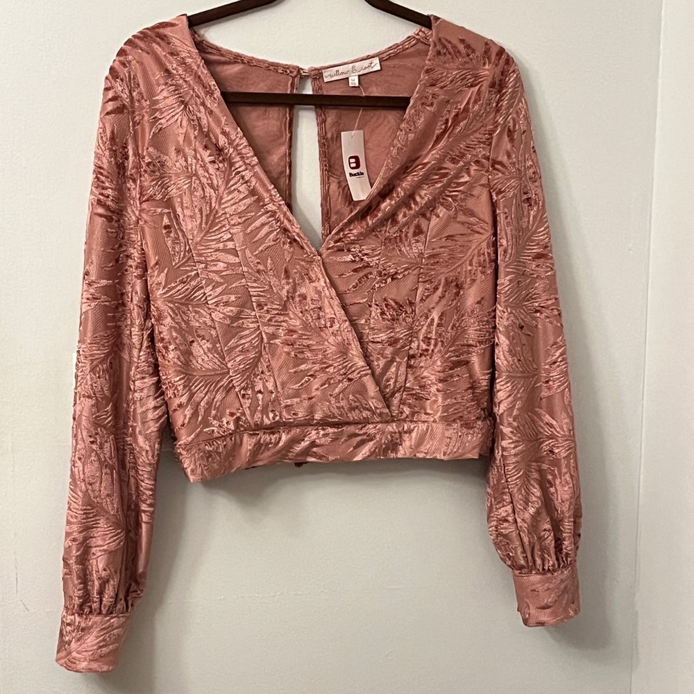 Willow & Root cropped velvet top